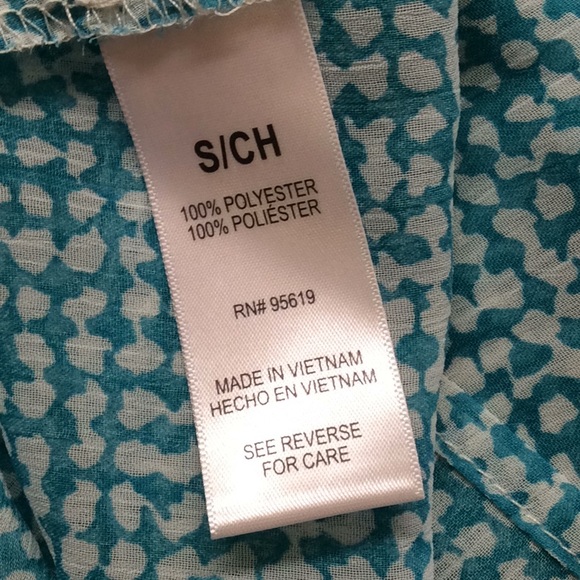 Women’s Fever Tank Top Teal and White Small New - Picture 4 of 5